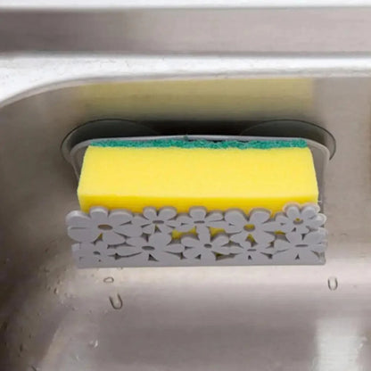 2PCS Durable Kitchen Bathroom Drying Rack Toilet Sink Suction Sponges Holder Rack Suction Cup Dish Cloths Holder Scrubbers Soap Storage