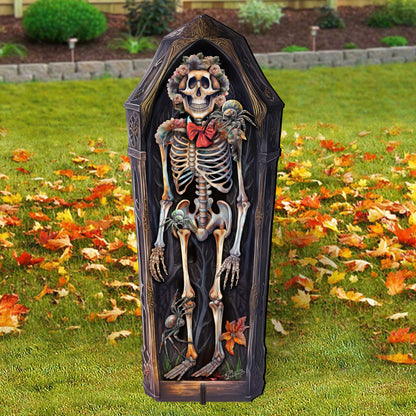 Halloween Skeleton Coffin Freestanding Decor - Halloween Garden Decor by G. Debrekht - Halloween Decor- 8652797F
