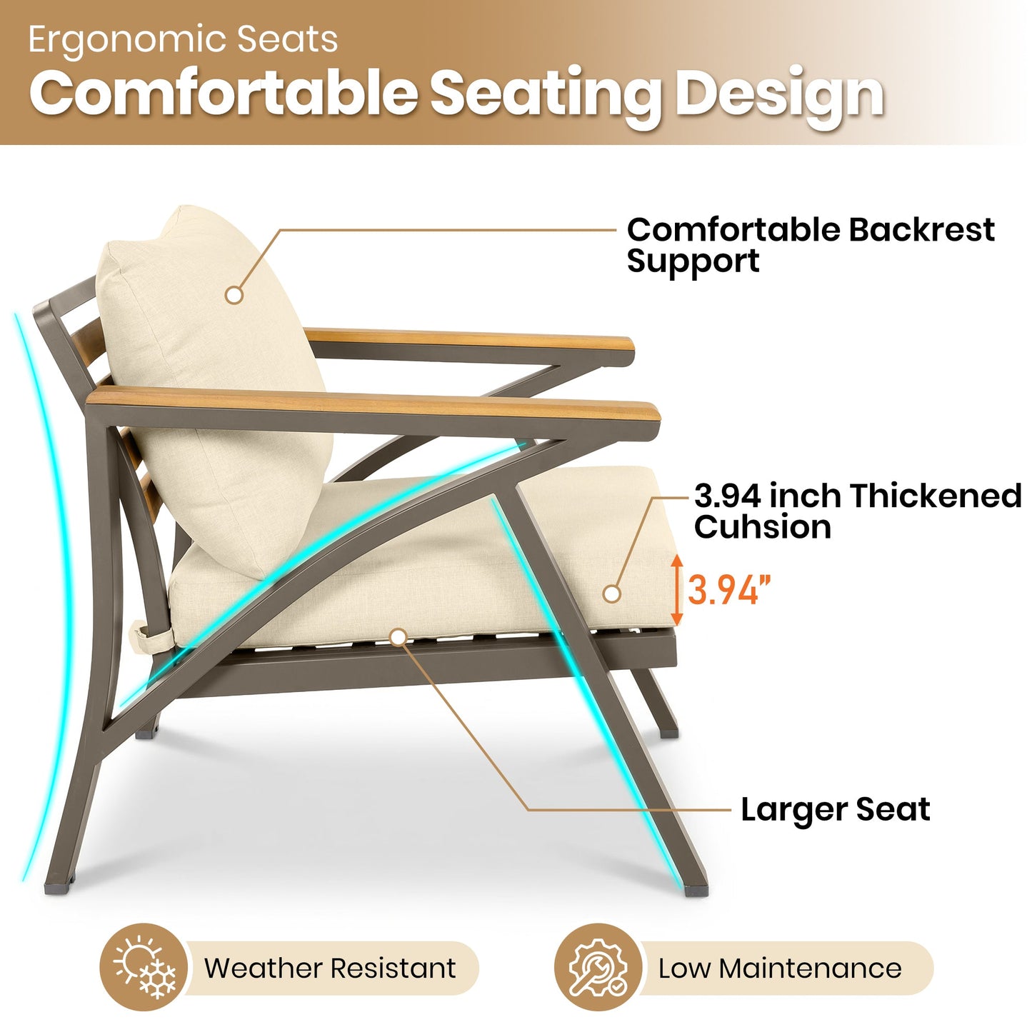 6-Piece Outdoor Patio Furniture Set