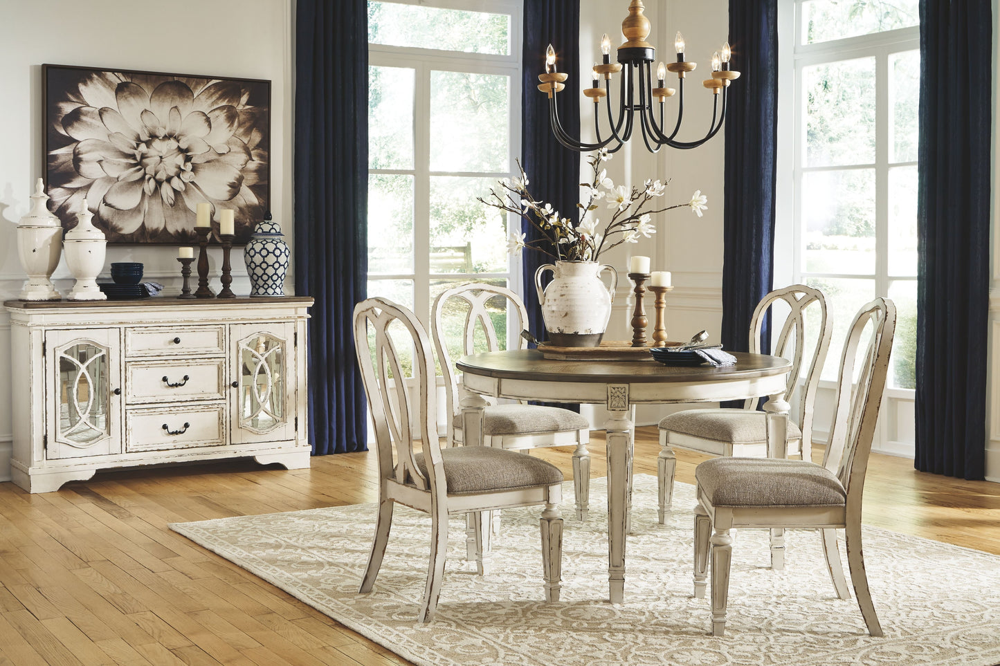 Realyn - Dining UPH Side Chair (Set of 2) - Ribbonback - Chipped White