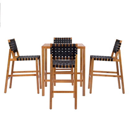 30.5 Inch Seat Height Outdoor Acacia Solid Wood Patio Furniture Set