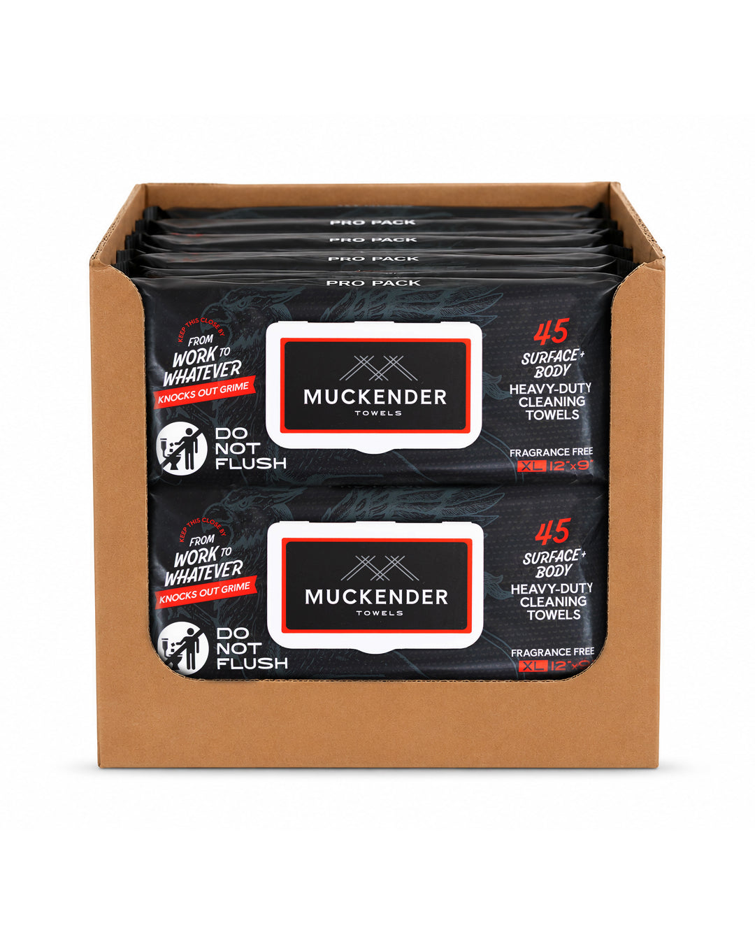 Muckender Heavy-Duty Cleaning Towels: Pro Case (16 Packs, Unscented)