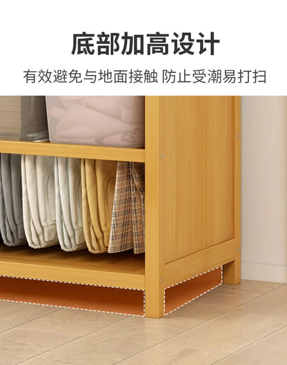 Simple wardrobe rental bedroom dustproof closet home economical multi-layer clothing storage rack