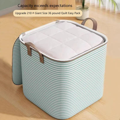 1pc Household Large Capacity Storage Bag Non-woven Material Closet Wardrobe Organizer Can Be Used For Quilt Clothing Toys