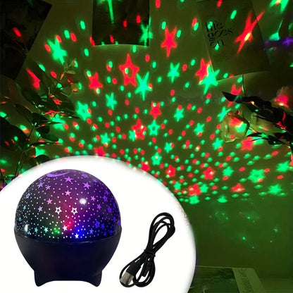 LED Night Light Projector | Starry Sky Galaxy Moon Lamp with Auto Color Changing