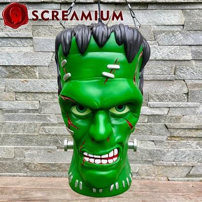 Giant Frankenstein Monster Pendant Lantern Prop 20-Inch-Tall Waterproof Outdoor Halloween Decoration
