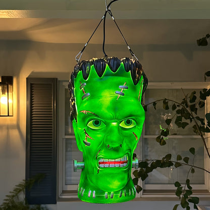 Giant Frankenstein Monster Pendant Lantern Prop 20-Inch-Tall Waterproof Outdoor Halloween Decoration