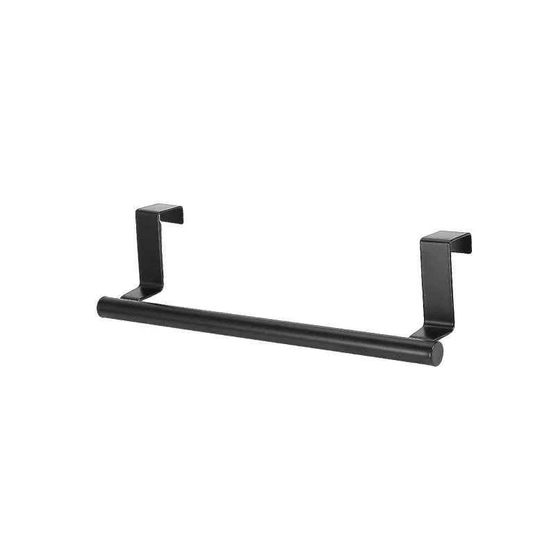 Towel Rack Over Door Stainless Steel Towel Bar Storage Organizer Bathroom Kitchen Cabinet Door Hanging Towel Rack