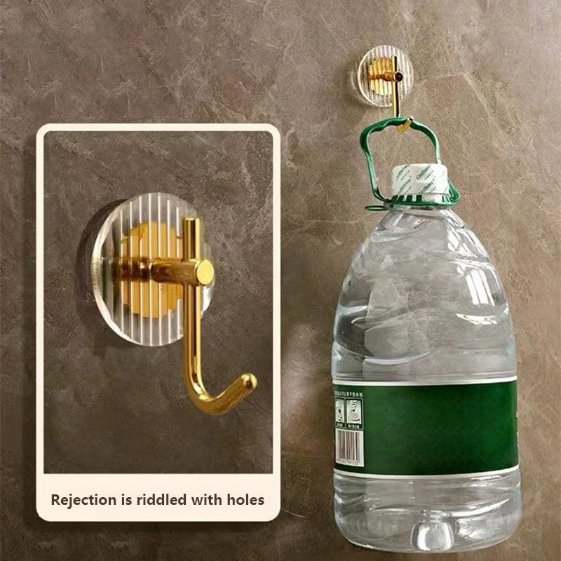 Acrylic Self Adhesive Hooks Wall Hook Home Décor Bathroom Towel Hooks Rack Hanging Coat Hanger Door Back Keys Hanger Bag Holder Wall Hanger Storage Organizer for Living Room Bedroom Wall Door