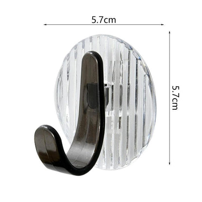 Acrylic Self Adhesive Hooks Wall Hook Home Décor Bathroom Towel Hooks Rack Hanging Coat Hanger Door Back Keys Hanger Bag Holder Wall Hanger Storage Organizer for Living Room Bedroom Wall Door