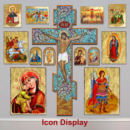 Wooden Cross of Peace Dove Modern Wooden Cross by Museum Icons - Easter Spring Decor - 88292