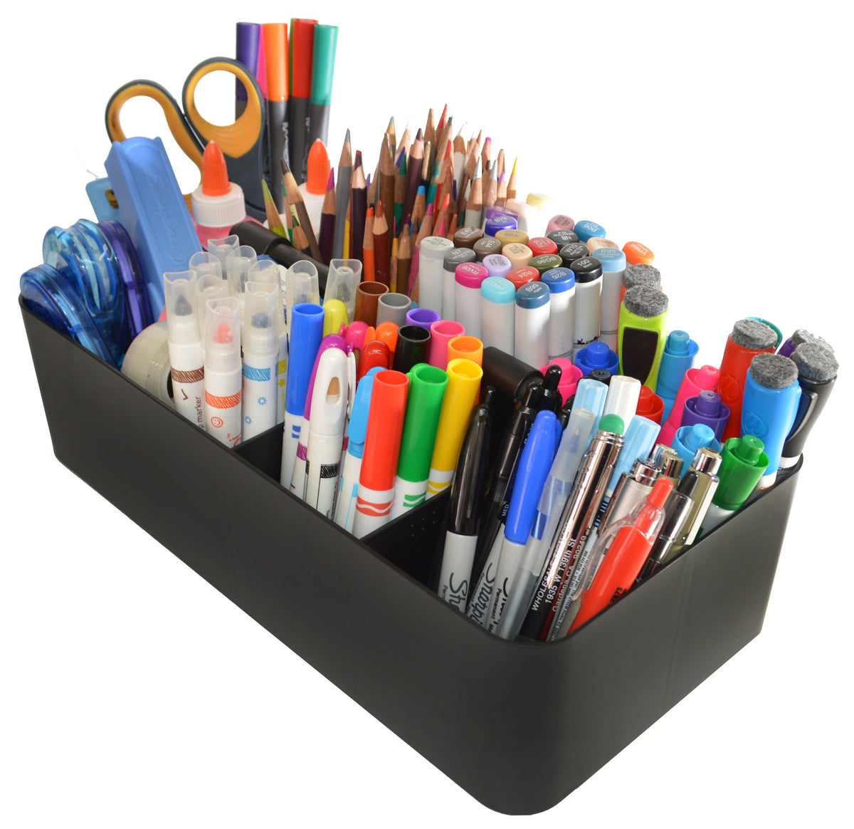 Enjoy Organizer - 3 PACK MIX -Portable Caddy, DIY Dividers, 8 Compartments, School Office Supplies Home Craft with Handle Made in USA