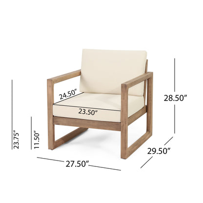 4-Piece Acacia Wood Patio Furniture Set, Outdoor Furniture