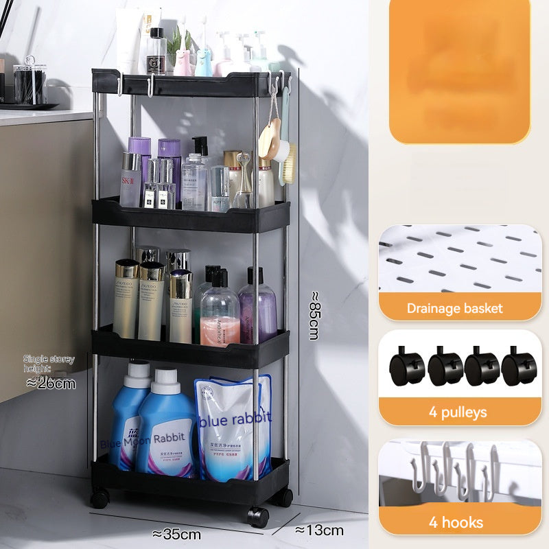 Trolley Rack Floor Multi-layer Bathroom Storage Rack