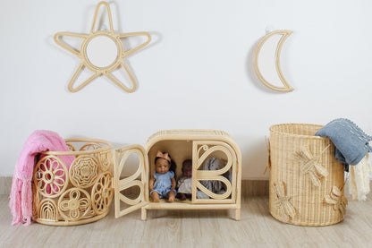 Rainbow Circle Toy Storage Hamper | Nursery Organizer for Blankets & Pillows