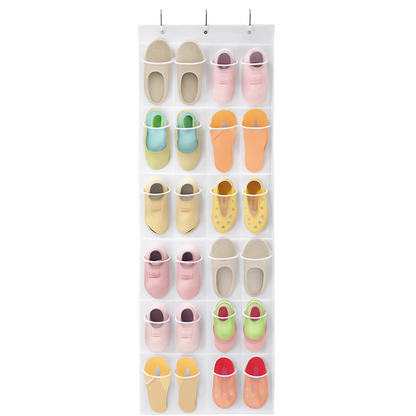 Over-the-Door 24-Pocket Shoe Rack Organizer for Closet