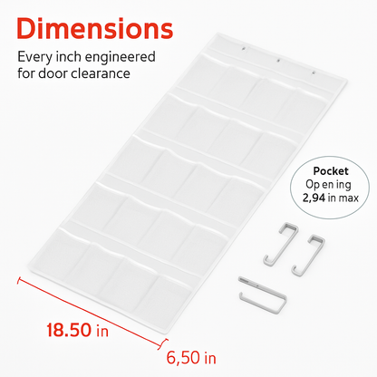 Over-the-Door 24-Pocket Shoe Rack Organizer for Closet