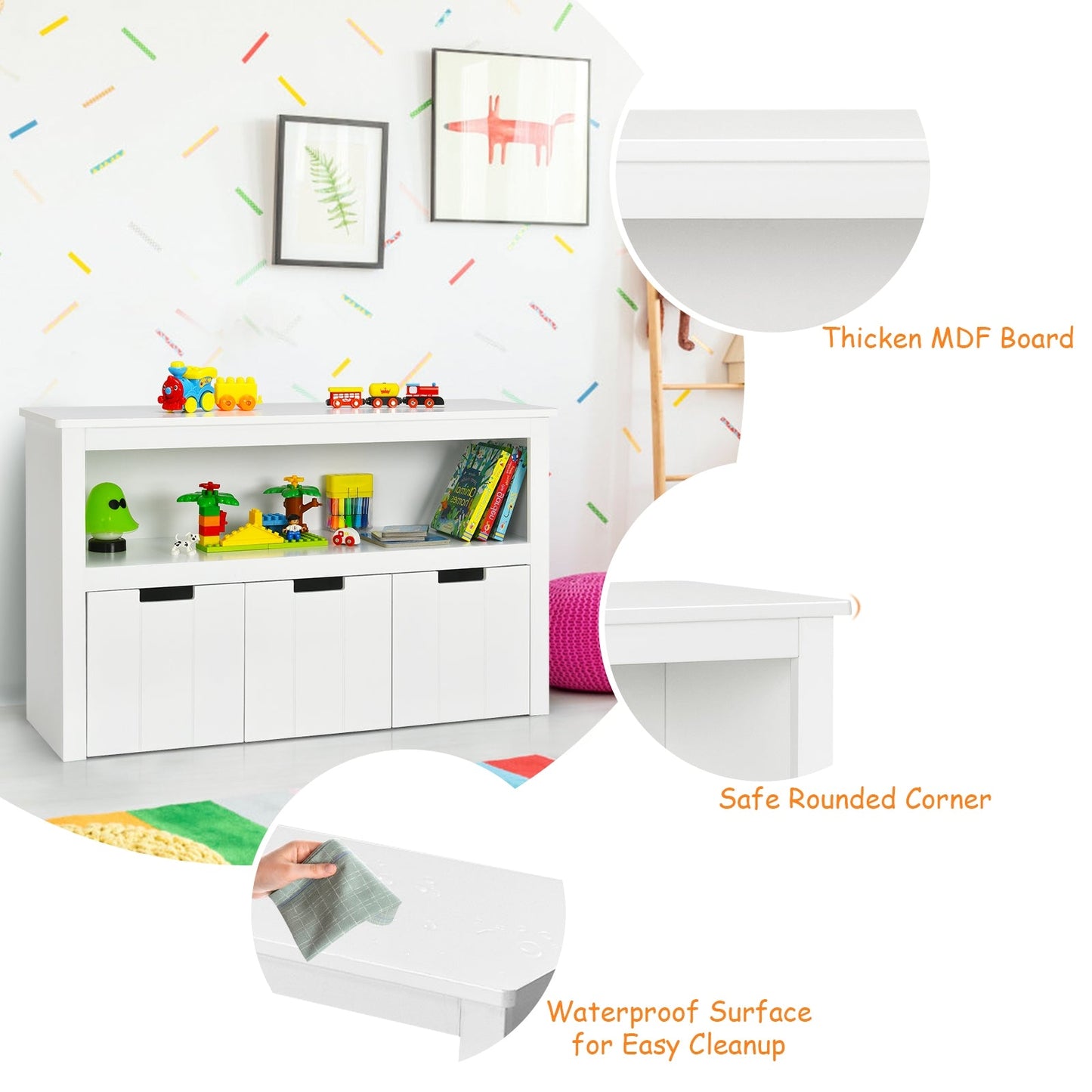 Kid Toy Storage Cabinet