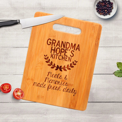 Grandma's Kitchen Cutting Board - Personalized Mother's Day Gift for Her, Mom, Nana, Grandmother