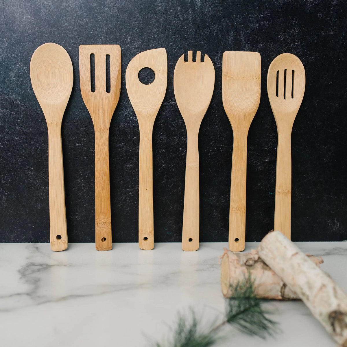 Bamboo Kitchen Utensil Holder - Personalized Gift for Grandma