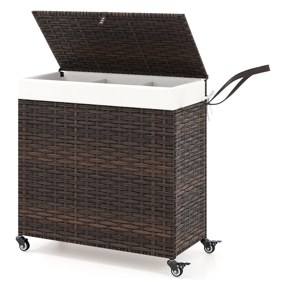 Laundry Hamper with Wheels and Lid