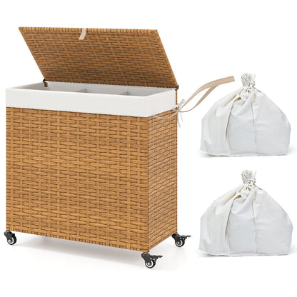 Laundry Hamper with Wheels and Lid