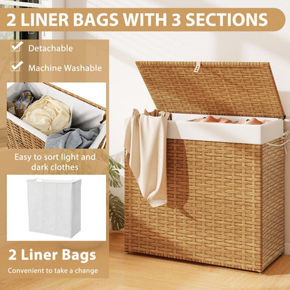 Laundry Hamper with Wheels and Lid