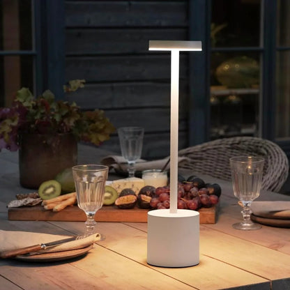 Aluminum Alloy Rechargeable LED Table Lamp | Touch Dimming Night Light for Reading and Camping