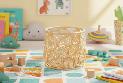 Rainbow Circle Toy Storage Hamper | Nursery Organizer for Blankets & Pillows